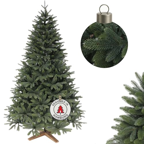 Exklusiver künstlicher Weihnachtsbaum 150cm mit Holzfuß - Premium...