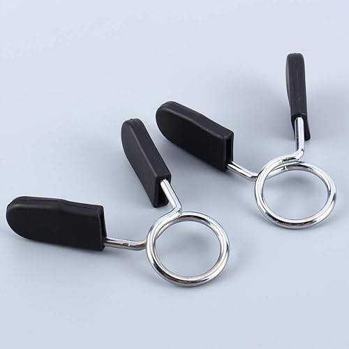 Miniatura 8 de Dioche Collares de clip de resorte de 1 pulgada, 2 abrazaderas de barra estándar para mango de mancuernas suave o barra de levantamiento de pesas