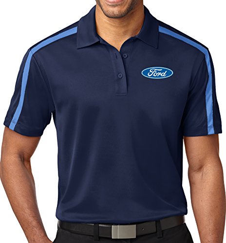 Buy Cool Shirts Mens Ford Colorblock-Stripe Polo Shirt