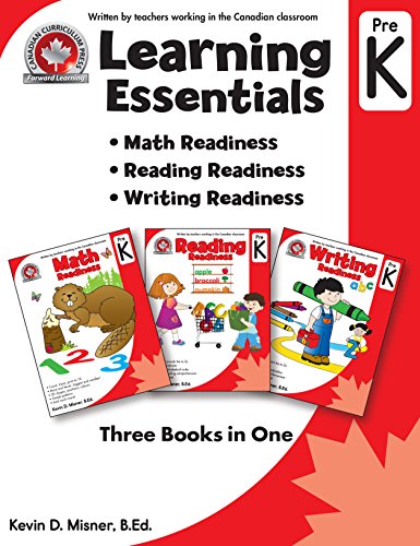 Learning Essentials Pre-K: Math, Reading, Writing, Three Books in One: Written by teachers in the Ca