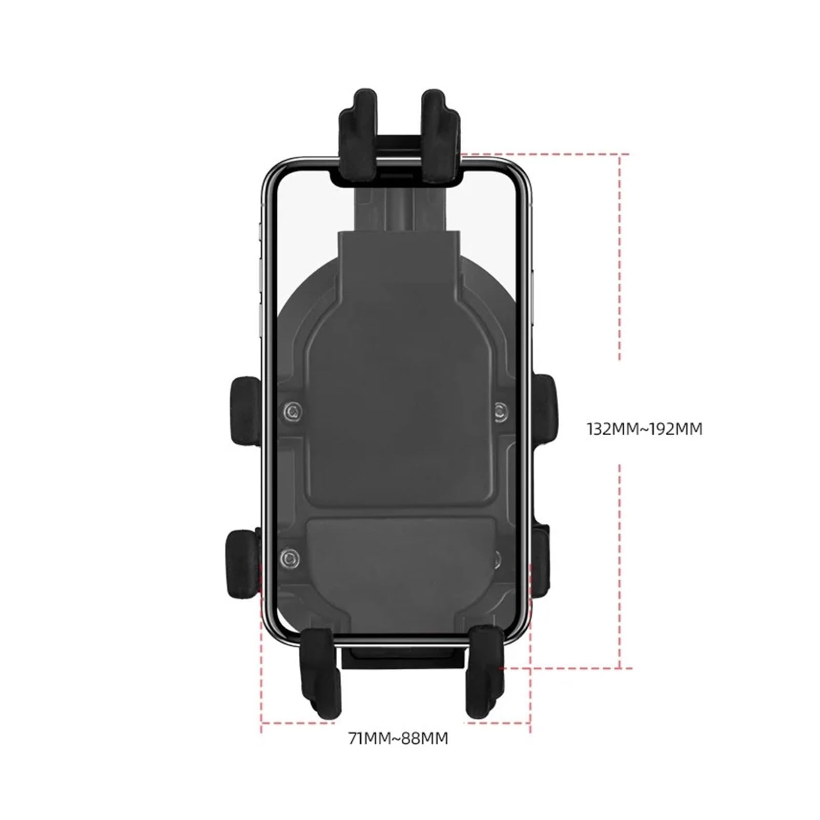Porte Smartphon Velo Support De Téléphone De Moto avec Amortisseur pour Guidon De Vélo Support Rétroviseur Clip GPS pour Téléphone 4,7 À 7,1 Pouces Antichoc Support Telephone Velo(Mirror)
