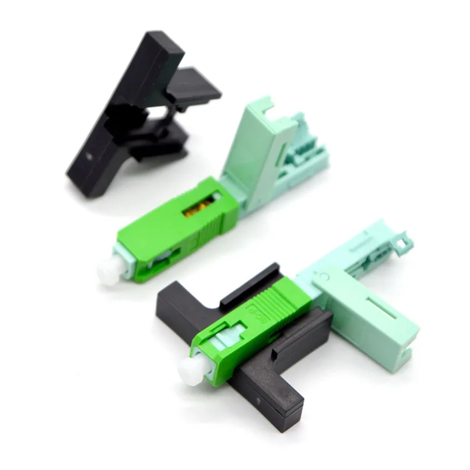 Épisseur de Fibre Optique Lot de 100 Fibres optiques FTTH Rapides SC/APC monomode avec Support