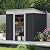 7' x 4' Metal Lean to Garden Shed, Outdoor Storage Shed, Garden Tool House with Double Sliding Doors, 2 Air Vents for Backyard, Patio, Lawn, Gray