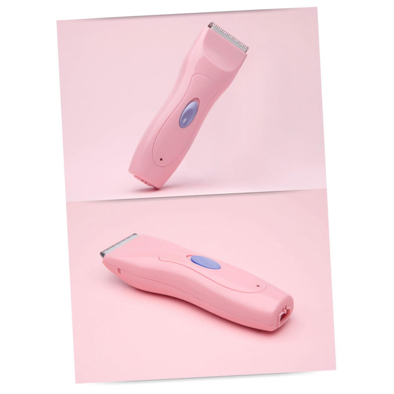 Cortadora de Pelo Eléctrica para Niños, Rosa, Recargable y Silenciosa | Desmontable, para Uso en Casa, Acero Cerámico Inoxidable y Abs, Diseño Mudo, Apta para Familias