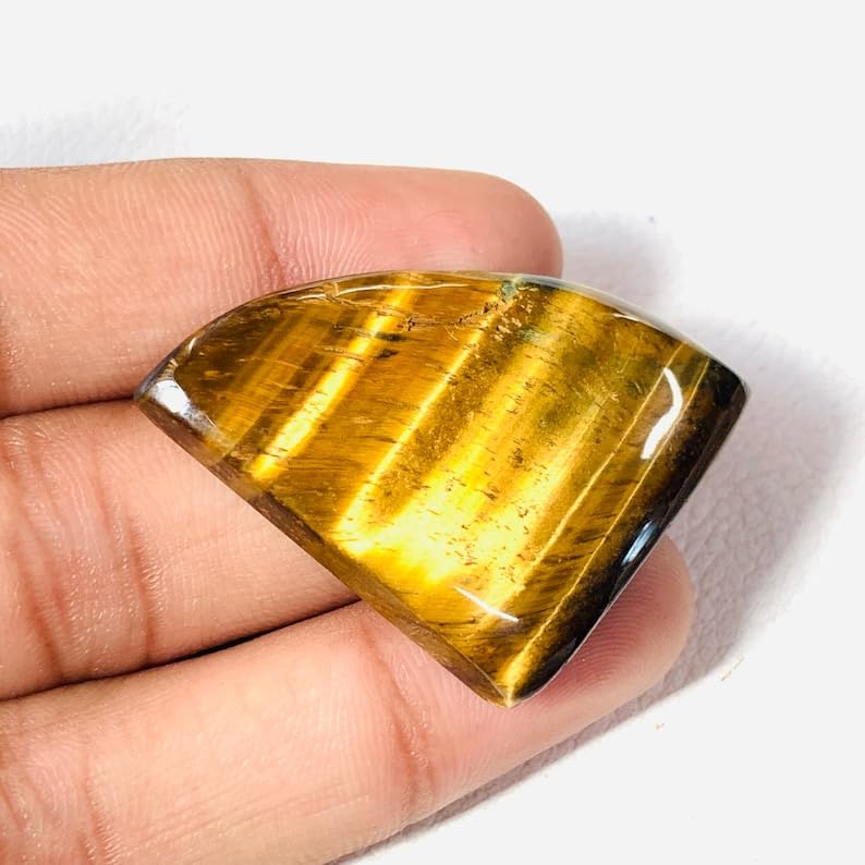 Gemme œil-de-tigre naturel de qualité supérieure 46x31mm - 4