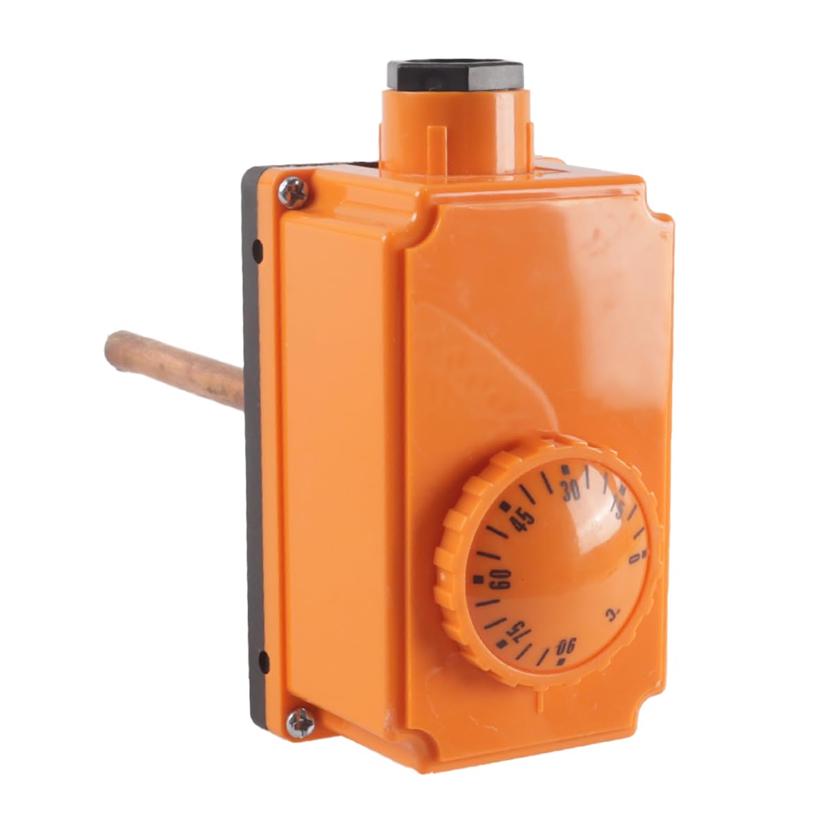Eintauchthermostat, G1/2 Außengewinde Warmwasserrohrthermostat Temperaturregler 0-90 °C Hochtemperaturstart, zur Überwachung der Heizung