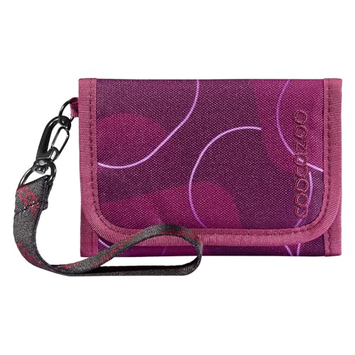 coocazoo Geldbörse, Berry Bubbles, rosa-pink, Portemonnaie mit Sichtfenster innen & außen, Münzfach & Kartenfächern, Klettverschluss, ab der 3. Klasse