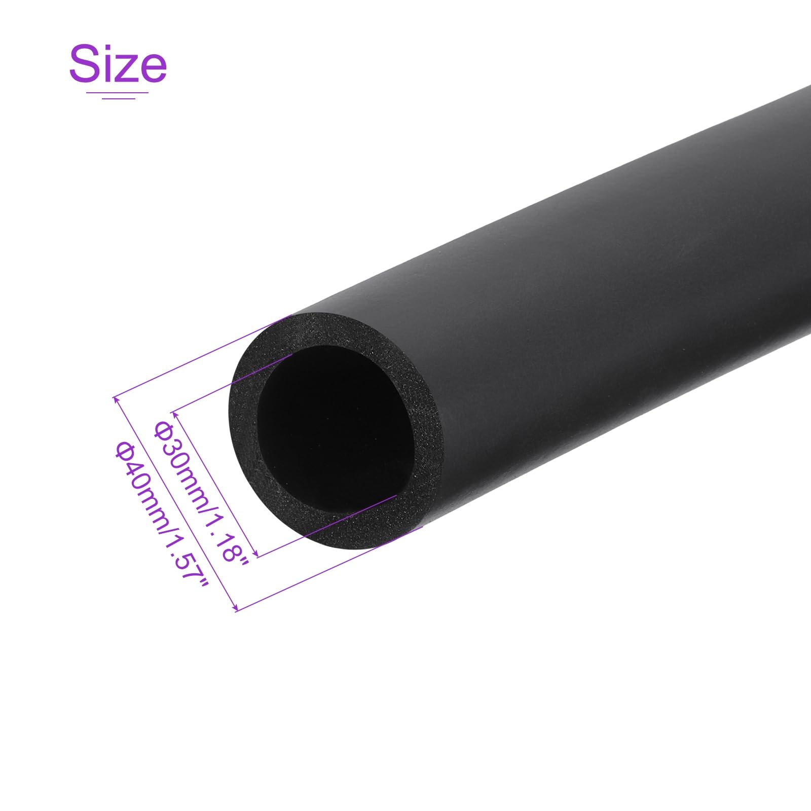 DMiotech Pipe Insulation Tube 30mm ID x 5mm Thick 5.7ft Foam Grip Wrap Closed Cell Foam Tubing Non-Slip for Utensil Tools Handle Support 1.75m - Image 3