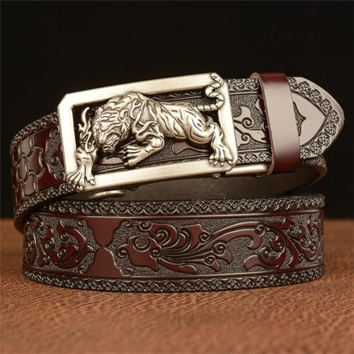 Western Simple Belt Animal Buckle for Husband Boyfriend Wide Belt Animal Buckle Men Western Automatic Belt4