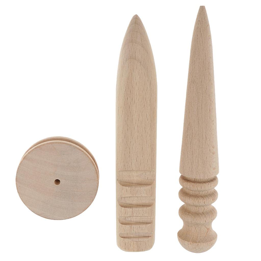 ATORSE Multi-Size Leathercraft Edge Burnisher Wood Slicker for DIY Leather Tool Kit-image-35