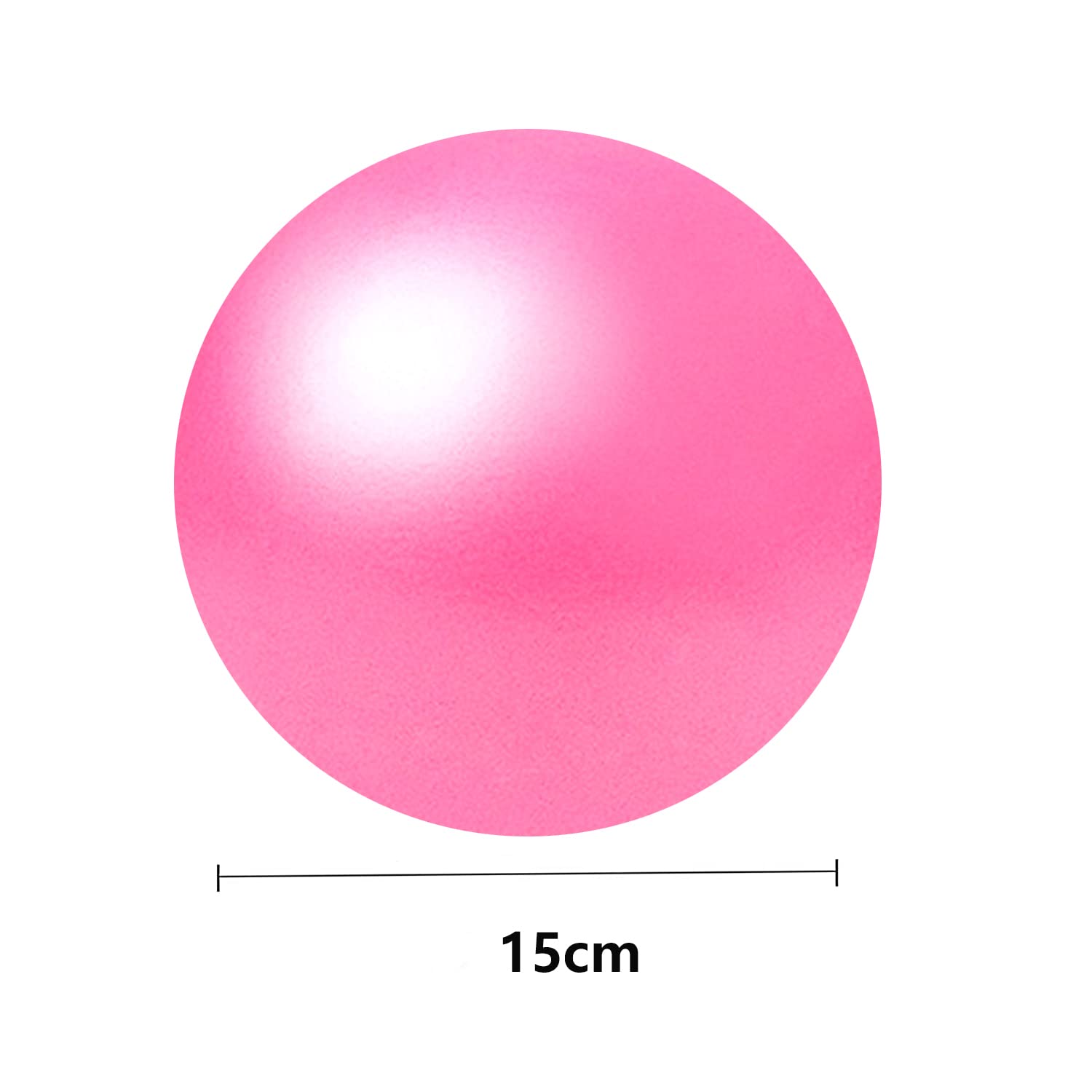 BAIMAN Mini Pilates Exercise Yoga Ball, Small Inflatable Exercise Yoga Ball,Core Training and Physical Therapy Equipment, Improves Balance for Home & Gym & Office with Pump(Pink,6 Inch)