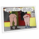 3dRose Two Butts Talking at a Burger Stand, one Totally got... - Desk Pad Place Mats (dpd-183408-1)