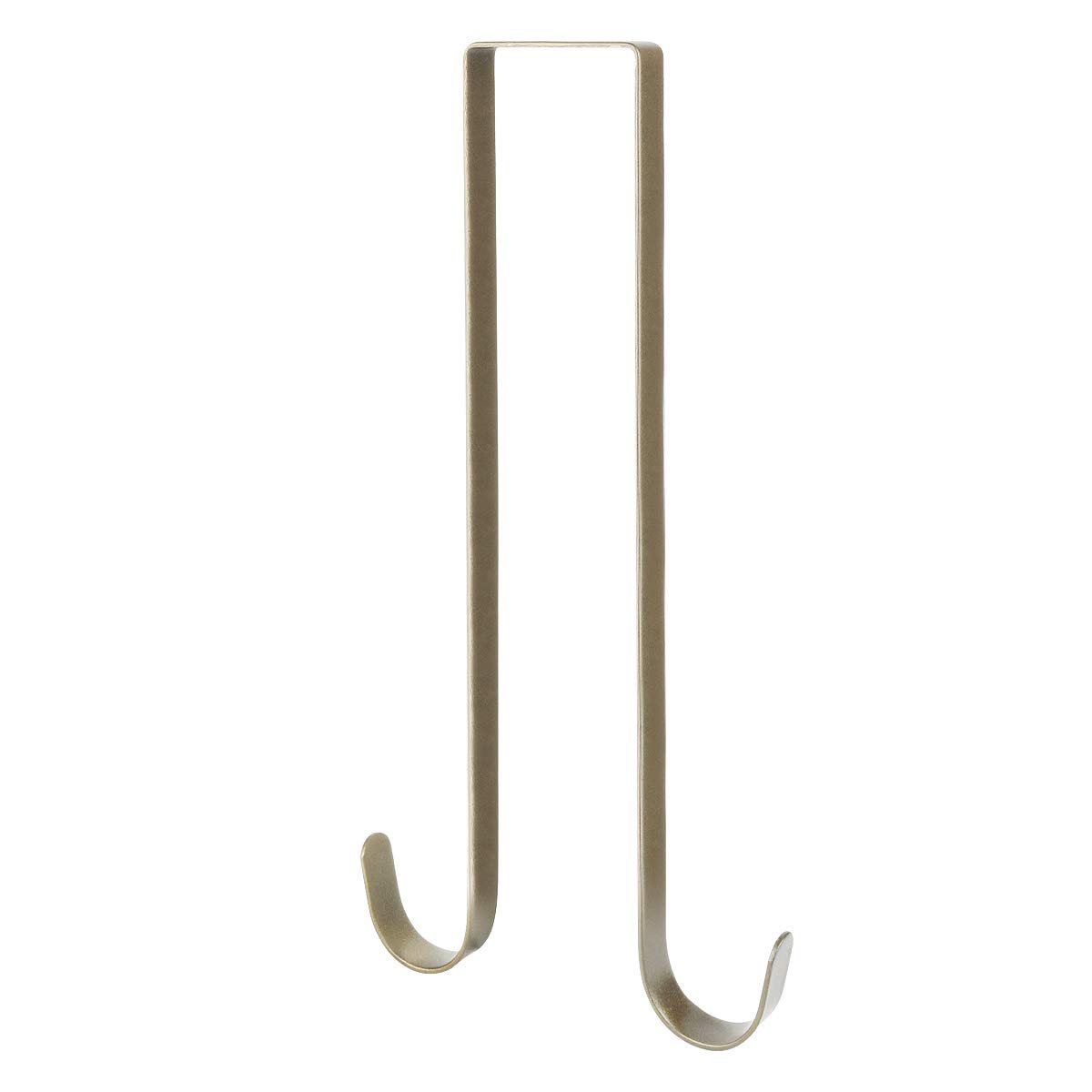 Norgail Over The Door Bronze Metal Double Wreath Hanger - Holds 2 Wreaths with This 2 Sided Hanger - Premium Sturdy Metal 12" L Bronze