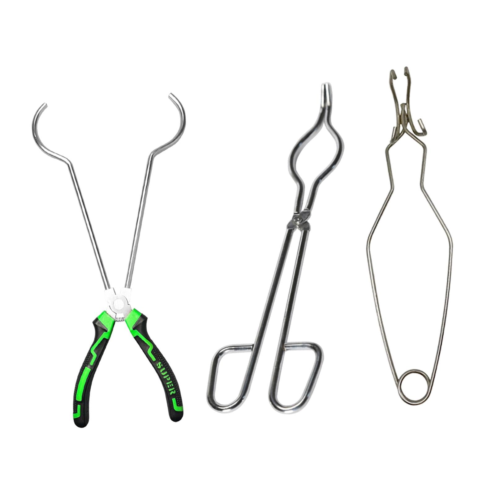 rockible Set di 3 pinze per crogiolo per la Fusione dei Metalli, ergonomiche, Resistenti e pratiche, Ideali per la creazione di Gioielli.