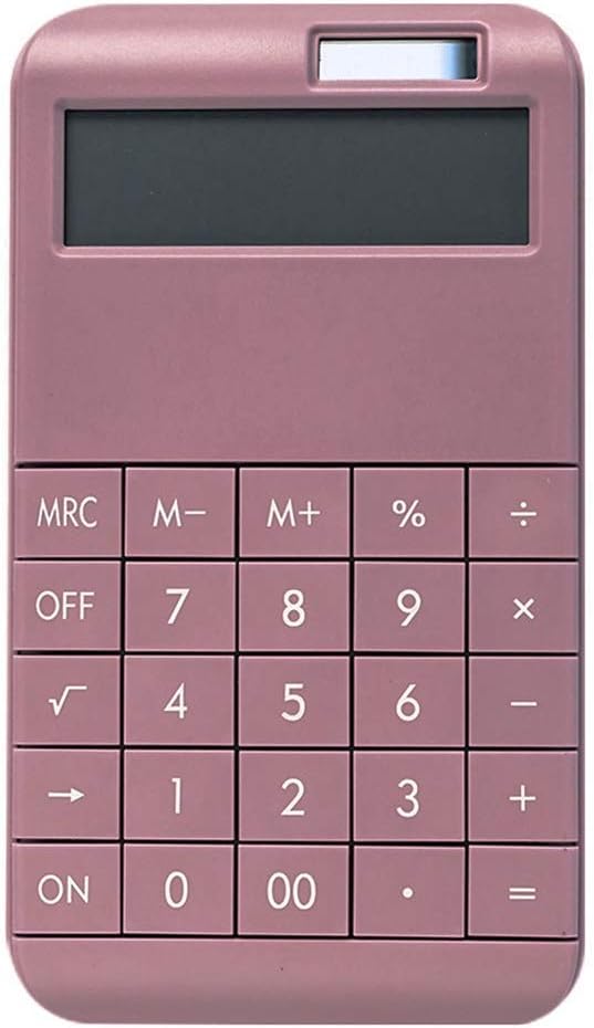 Release Solid Color Solar Powered Student Gift School Office Supply 12 Digit Calculator (Green) (Pink)