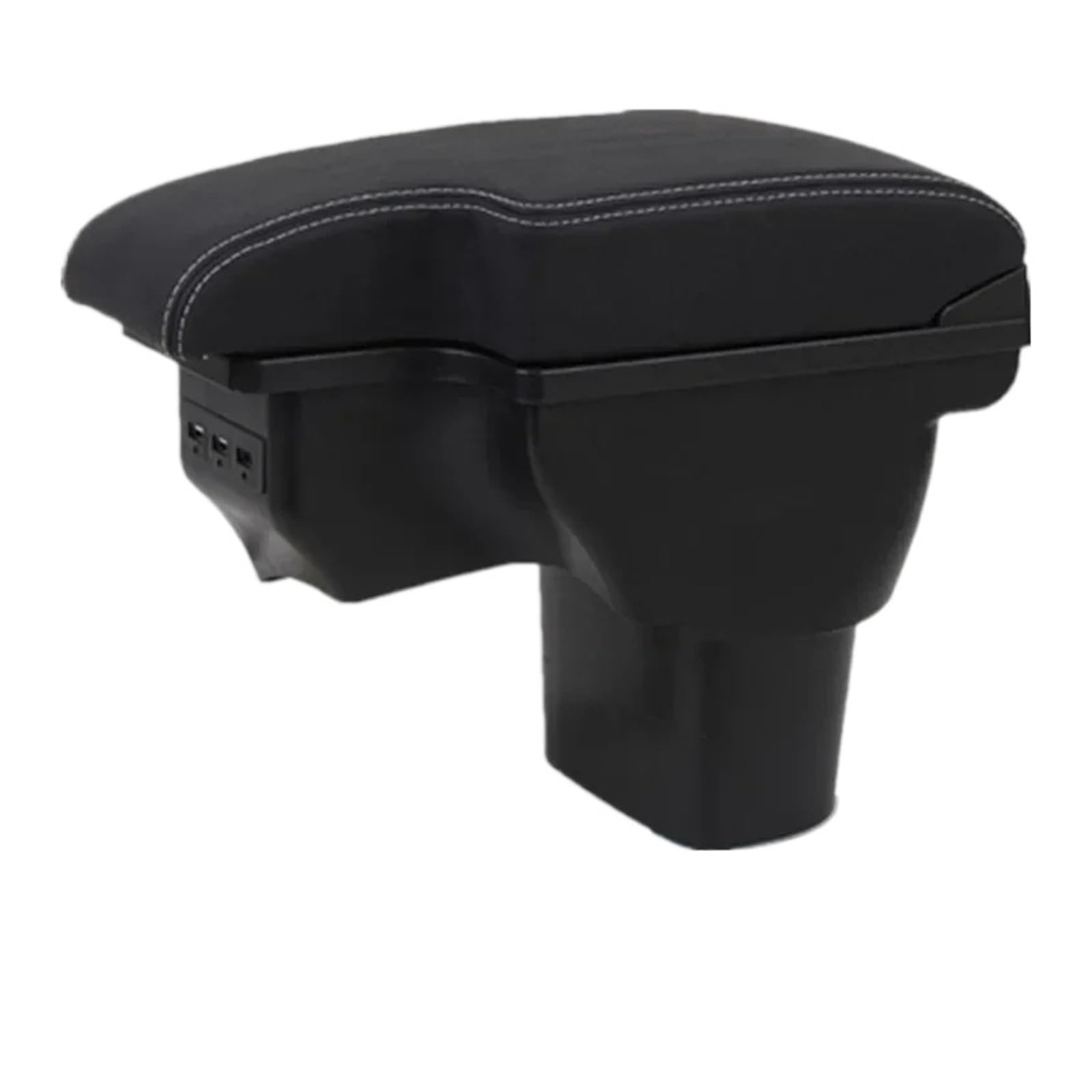 Umdjju B3 Real Corium For Nissan For Juke 2010-2019 Carbon Fiber Car Armrest Accessories Interior Storage Box Parts Usb Led Car Centre Console Armrest Box(B3 Real Corium)