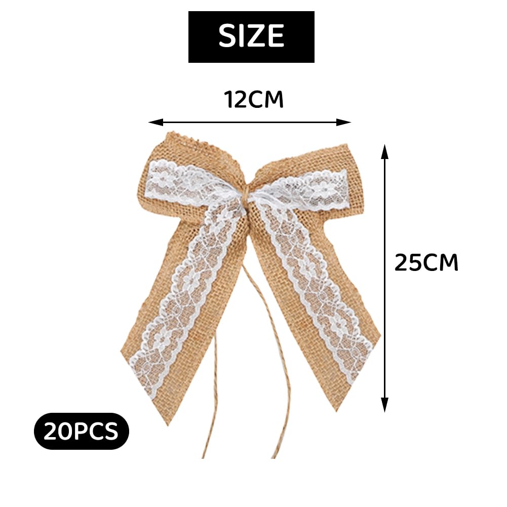 Noeud Voiture Mariage 20 PCS Décoration Voiture Mariage Noeud Ruban Satin