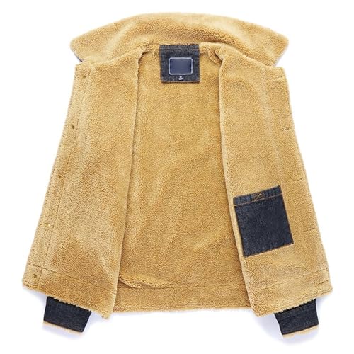 Chaqueta de mezclilla para hombre forrada y gruesa miniatura 5
