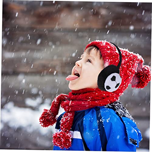 NOLITOY 1pcs Plush Football Earmuffs for Boys and Girls Winter Warm Ear Cover Safe for Boy Girl4