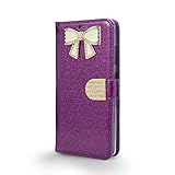 ZTE ZMax Pro Z981, Grand X Max 2 Z988, New Frontier Wireless Accessory Wallet Case with Glitter...