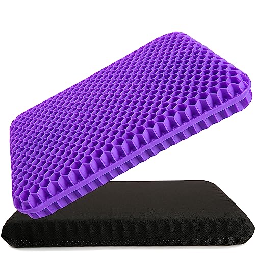 Nc Seat Cushion, Made Of Soft Gel Material, Help For Relieving Back Pain, Use For The Car, Office, Wheelchair, Outdoor Travel, Suitable For Anywhere, Any Seat. (Purple, 16.5×14.5×1.6Inch) (Purple) #TOP16