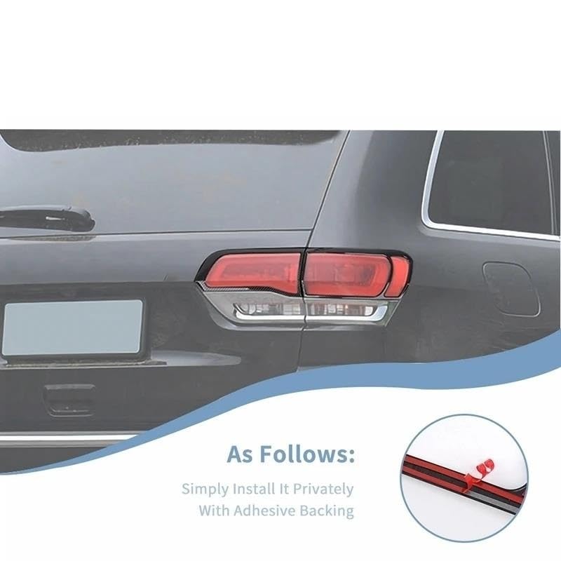 Boîtier feu arrière Grand Cherokee 2014-2020 pièce auto carbon grain