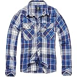 Brandit Check Shirt NEU HOLZFÄLLERHEMD KARIERT Langarm Hemd Flanell KARO S-5XL, Größe:M, Farbe:Blau-Weiß