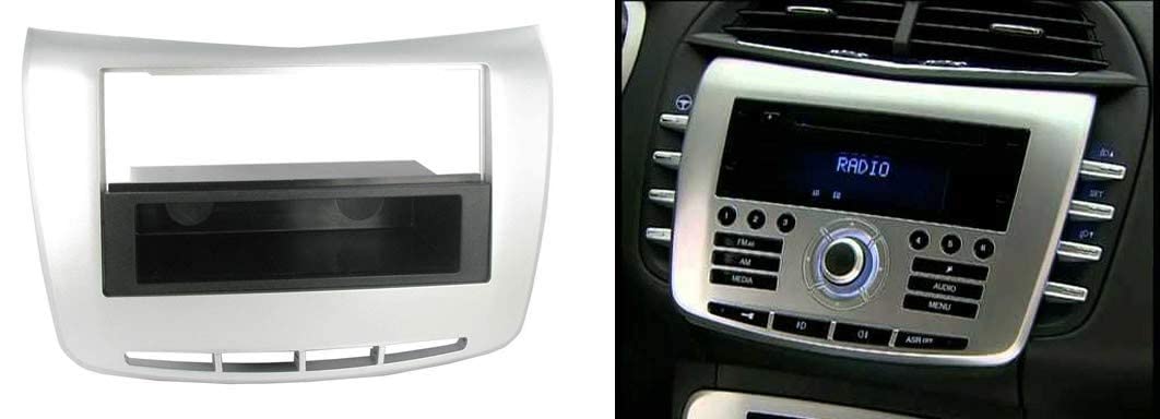 Sound-way Kit Montaggio Autoradio, Mascherina 1 DIN / 2 DIN con Cassetto, Adattatore Antenna, Chiavi per Smontaggio compatibile con Lancia Delta
