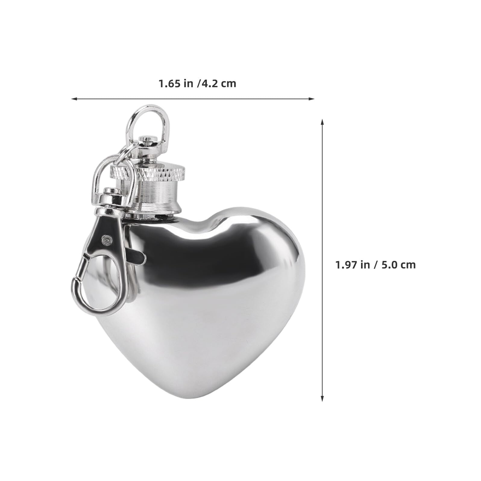 Hohopeti 8 Szt. Mini Heart Shaped Small Hip Flask Stainless Steel Portable Pocket Whiskey Bottle for Men Women Outdoor Travel Party