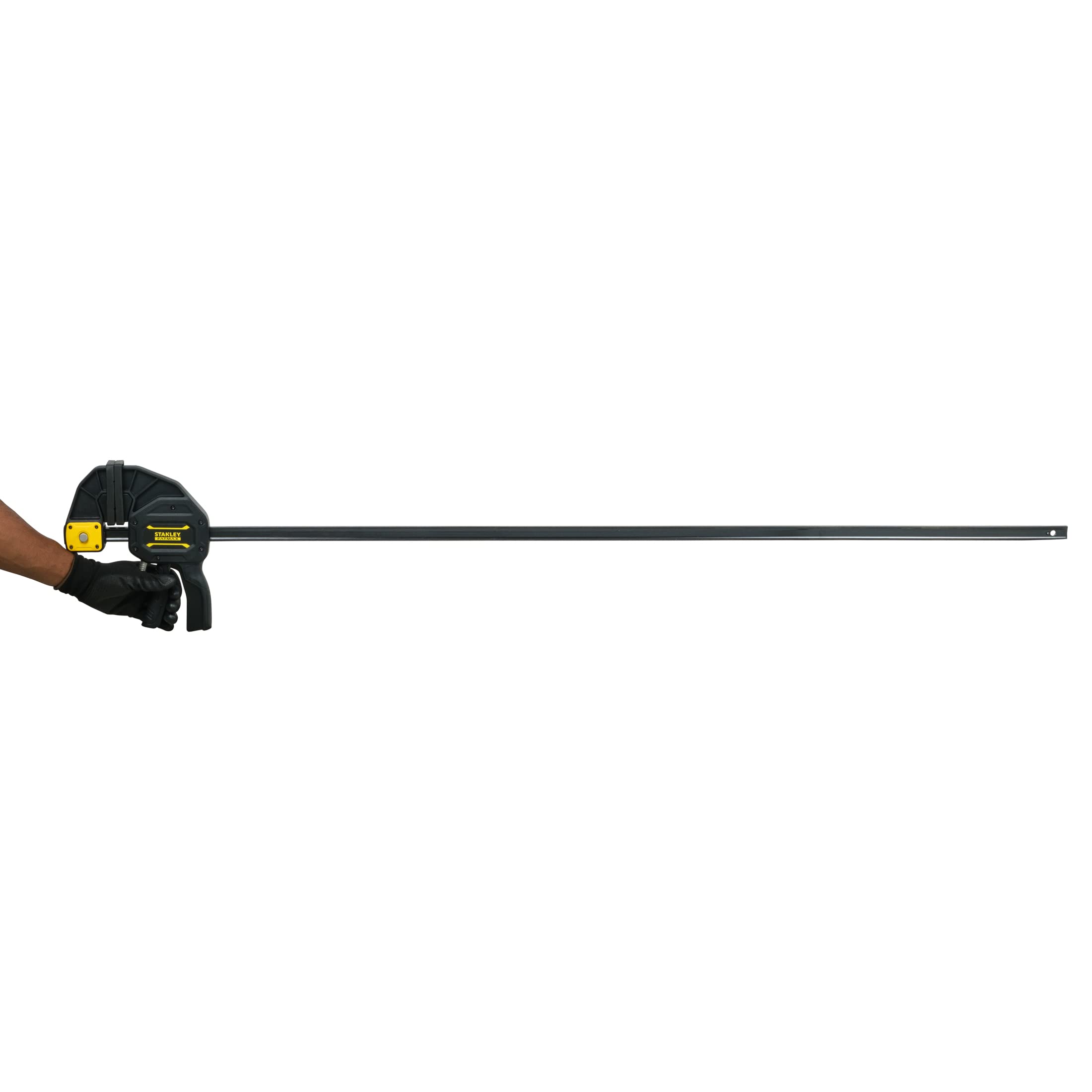 Stanley Fmht0-83242 Serre Joint 1250 Mm/270 Kg Gamme FatMax - Travaux De Précision - Rainure En V Pour Maintien Des Tubes - Rail En Acier - Corps En Nylon Renforcé - Fonction Écarteur | Serre-joint haute puissance XL - 1250 mm - Stanley Fatmax
