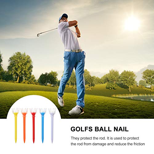 BESPORTBLE Golfs 10Pcs Crown Golfs Bola Tees Plástico Bola Tees Titular Golfs Bolas Pé Prego Equipam