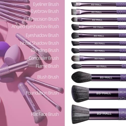 50% Off BS-MALL Travel Makeup Brush Set with Sponges