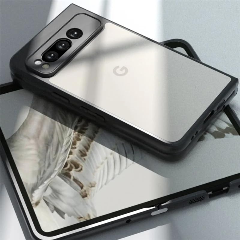 Image of Phone Case for Google Pixel Fold, Matte Frosted Back Cover, First-Rate Protection, Genuine Button Response, Special Radian Design, Camera Protection, Black