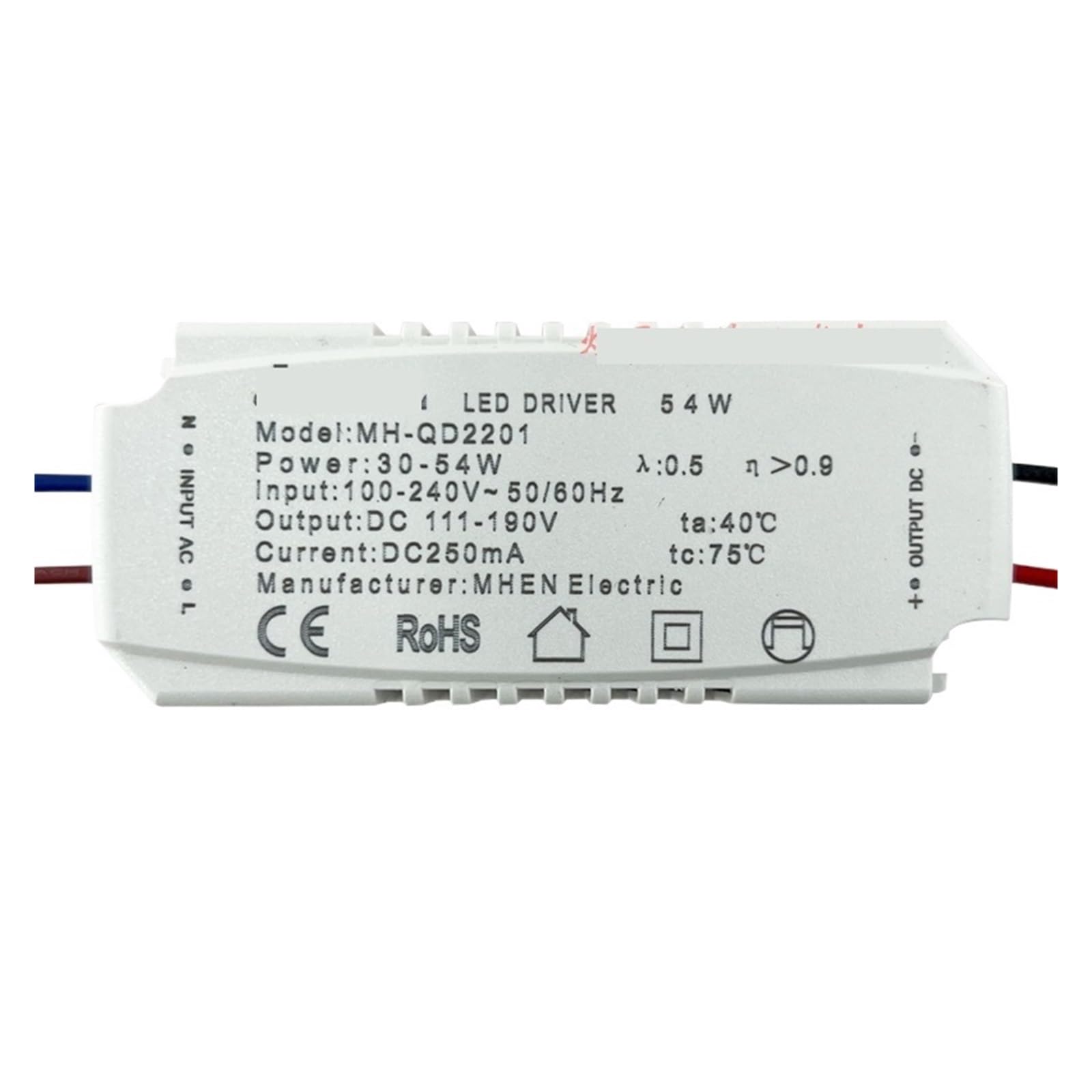 Transformateur Lampe LED Courant Constant 54W, Ballast Isolé Tension 111V-240V