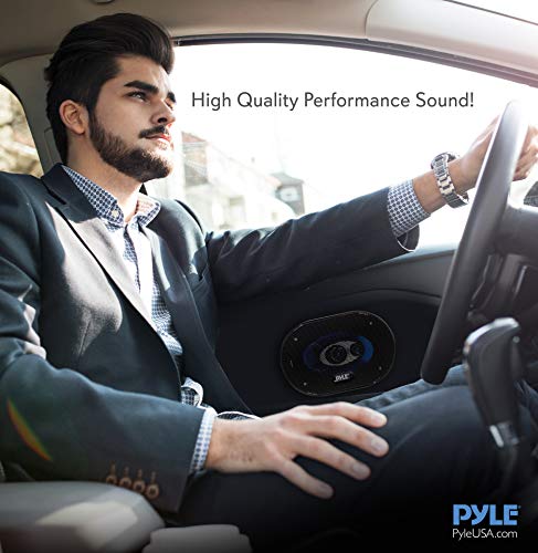Pyle 4'' X 6'' Three Way Sound Speaker System - Pro Mid Range Triaxial Loud Audio 240 Watt Per Pair W/ 4 Ohm Impedance And 3/4'' Piezo Tweeter For Car Component Stereo Pl463Bl #TOP6