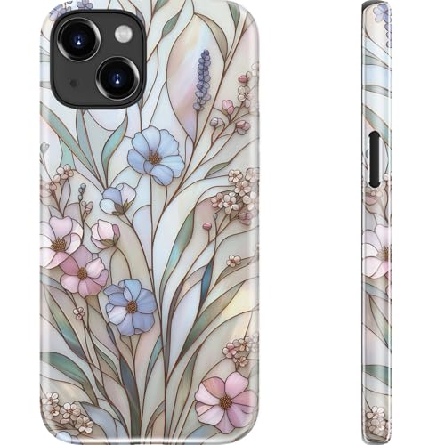 Coque iPhone 13 et 14 motif fleurs idée cadeau femme romantique originale