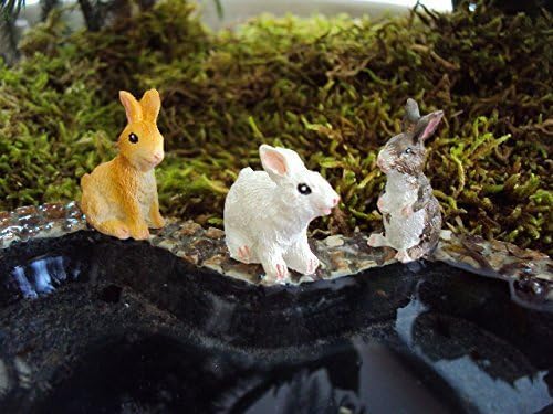 Miniature Bunny Trio Fairy Garden Accessory #16861