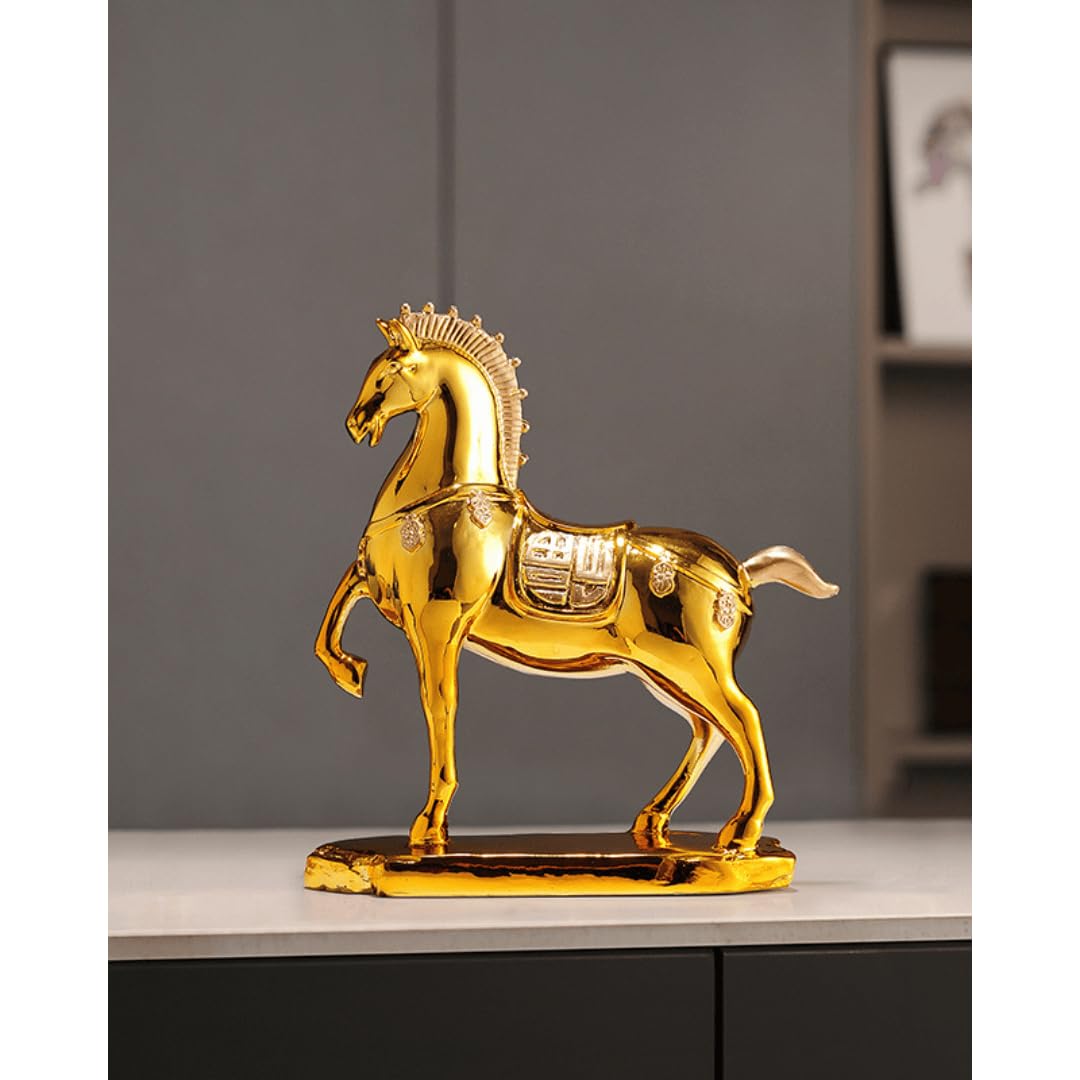 ELEGANTZ Horse Statue Decor – Modern Resin Horse Figurine Sculpture for Shelf, Table, or Desk – Elegant Home Décor Accent for Living Room, Office, Entryway – Great Gift for Home Lovers