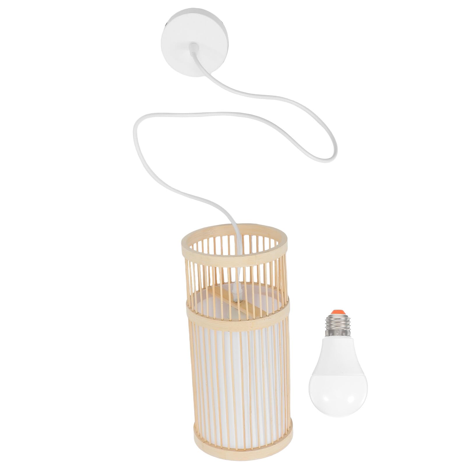 Luminaire suspendu japonerie pour salon de thé et tatami suspension bambou 160 mm