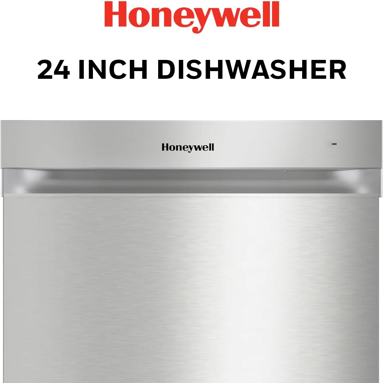 Honeywell 24 Inch Dishwasher with 12 Place settings, 7 Washing Cycles, Stainless Steel and Plastic Tub, UL/Energy Star- Stainless Steel
