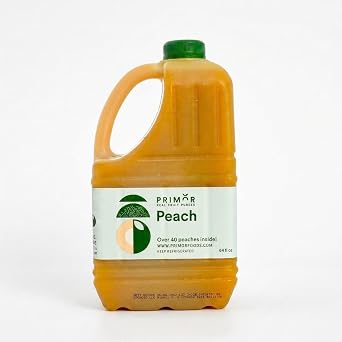 Primor Fruit Purees | Made with Real Fruit | Countless Applications Juices, Smoothies, Cocktails, Desserts, and More - Peach