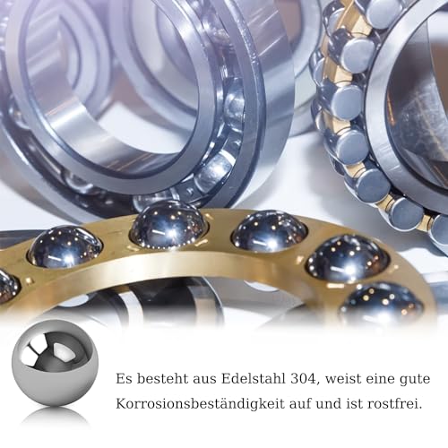 Edelstahlkugel, 30 Stück Poliert Vollkugeln, 10 mm Durchmesser, Deko Kugeln Garten