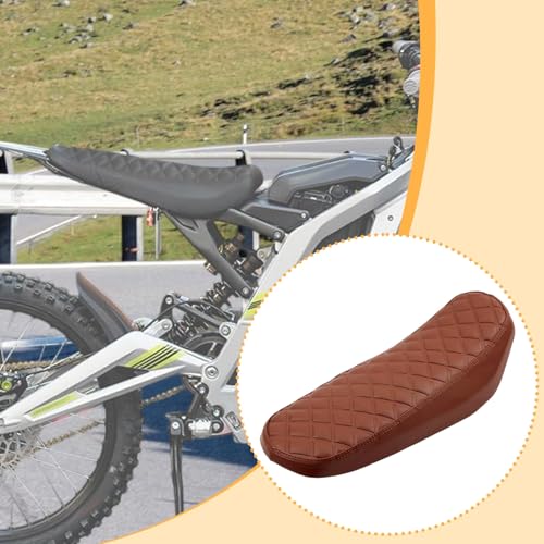 Asiento moto universal clásico color marrón con espuma de absorción 5