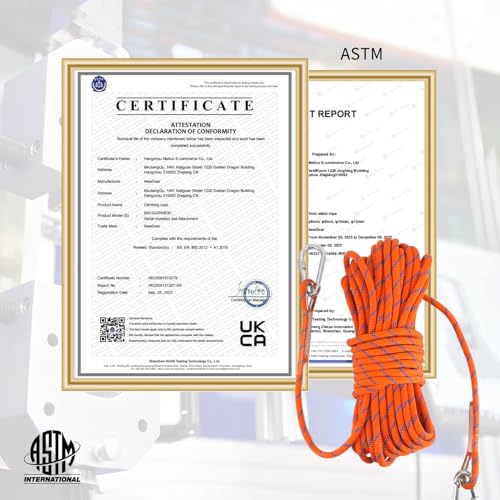 NewDoar 18KN Static Climbing Rope 10mm(3/8in) Accessory Cord Equipment 33FT(10M) - Image 3
