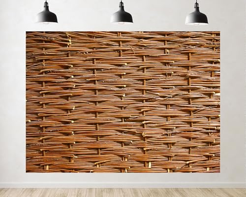 Trykid 6x6ft Natural Wicker Weave Backdrop Organic Rattan Texture Photography