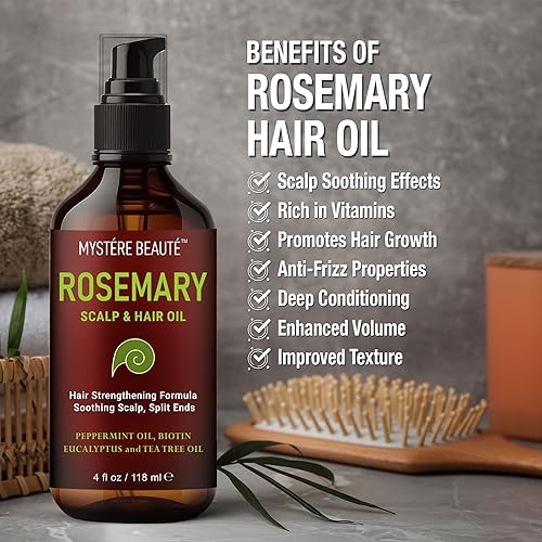 MYSTERE-BEAUTE-Rosemary-Hair-Oil-for-Hair-Growth-Ideal-for-Dry-Damaged-Hair-Scalp-with-Mint-Biotin-Essential-Oils-Formulated-for-Scalp-Soothing-Hair-Strengthening-4-fl-oz