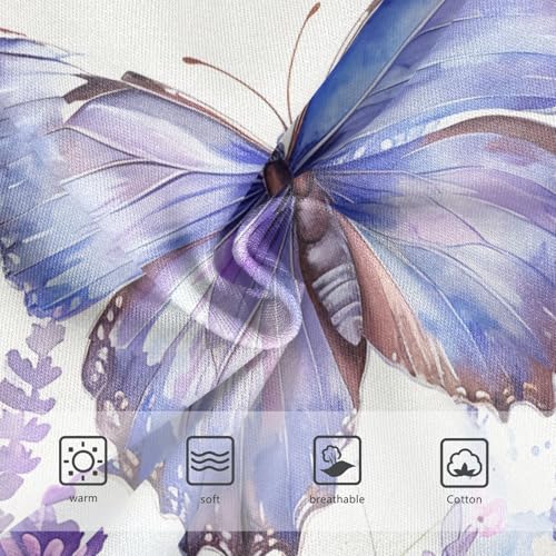 Lavender Floral Field Butterfly Panties for Girl Toddler Underwear Floral Cotton Fun Print Kids Undies Briefs 2t3