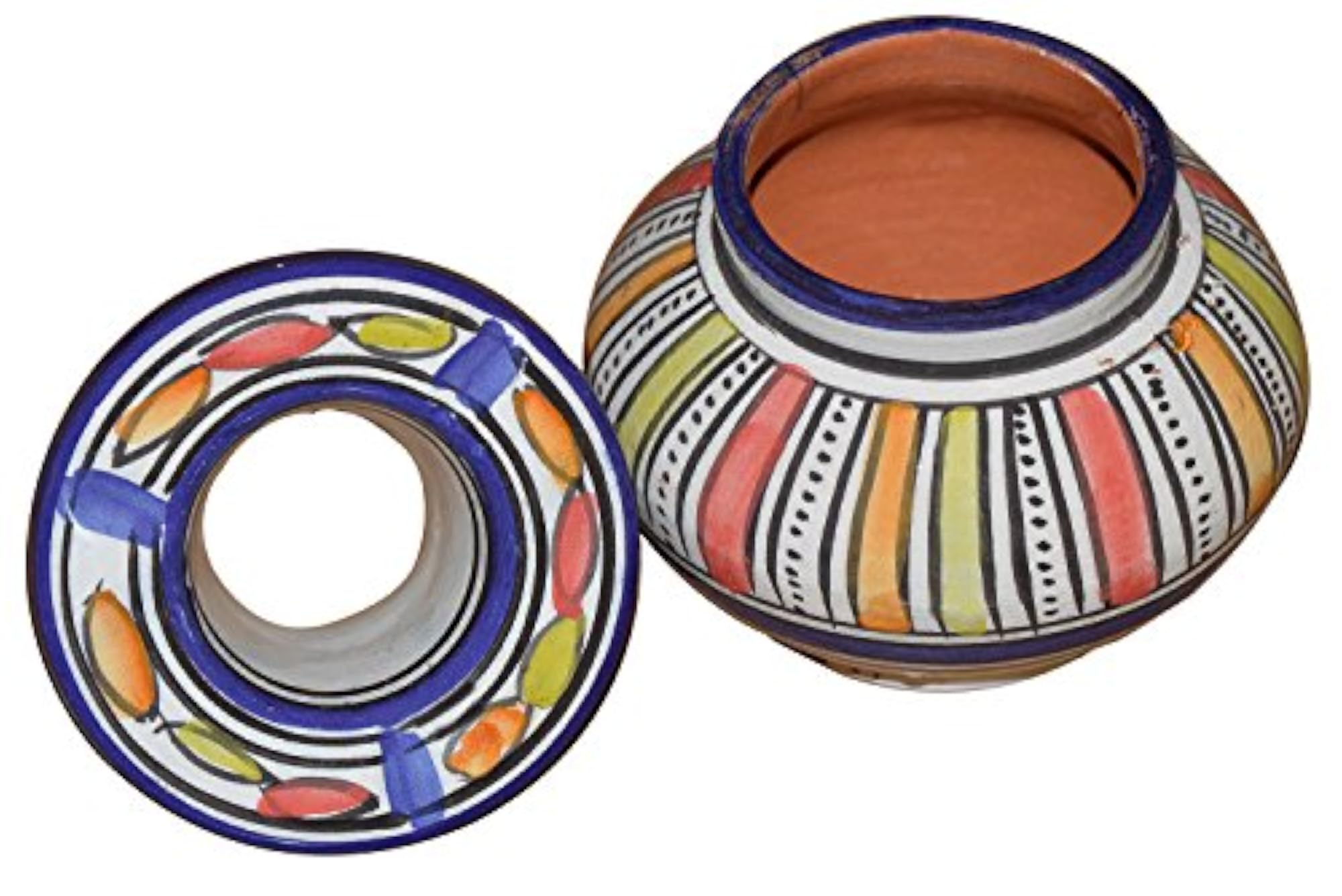 Handmade Moroccan Smokeless Ceramic Ashtray, Small Size
