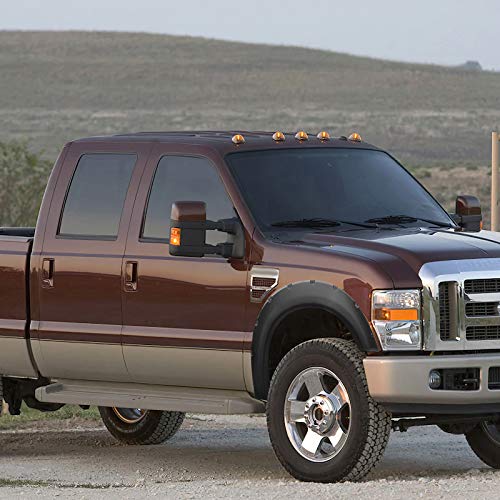 Yitamotor Fender Flares Kit Compatible With 2008-2010 Ford F-250 F-350 Super Duty, Textured Matte Black Finish Front Rear Wheels Pocket Rivet Style #TOP5
