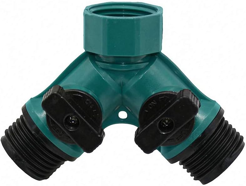 ANSI 3/4" Garden tap Water Splitter 2 Way tap Irrigation Valve Hose Pipe Quick Connector Adapter 10pcs
